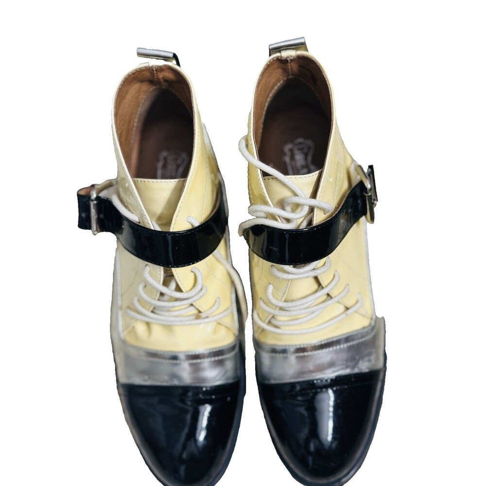 New Great Moments by Jeffrey Campbell Avant Garde-Leather Oxford Ankle Boots 7.5